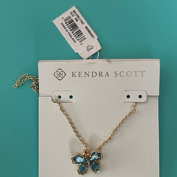 Kendra Scott Gold Chain with Blue Butterfly Pendant - Picture 4 of 4